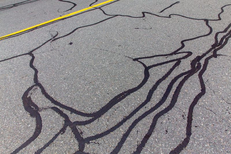 Crack Sealing on Private Roads
