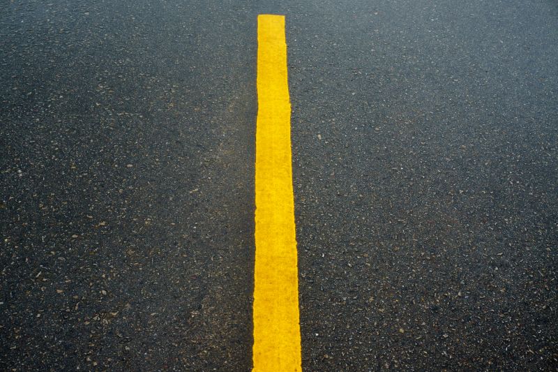 Driveway with Clear Line Markings